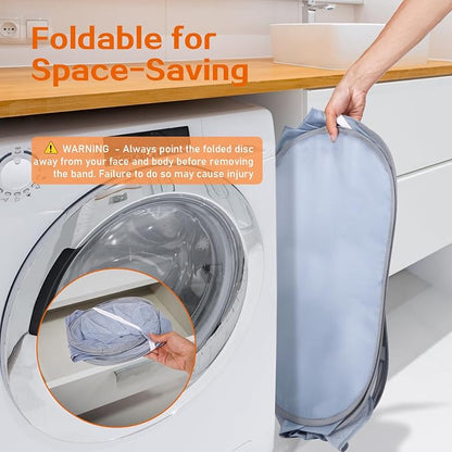 Durable Collapsible Foldable Pop Up Laundry Hamper, Sturdy 3 Compartments - Image 6