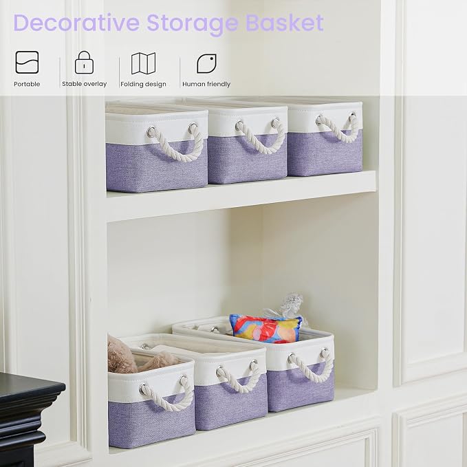 11.8x7.9x5.2 Inch Fabric Small Storage Bins - Image 5