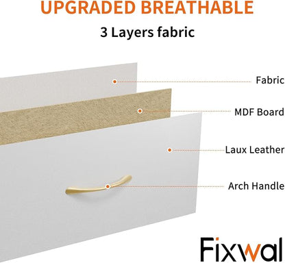Fixwal Tall Narrow White Dresser - Image 7