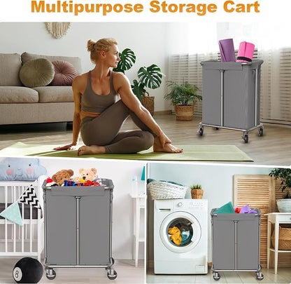 Hodonas Laundry Basket with Wheels, Rolling Laundry Hamper, 46 Gallons - Image 7