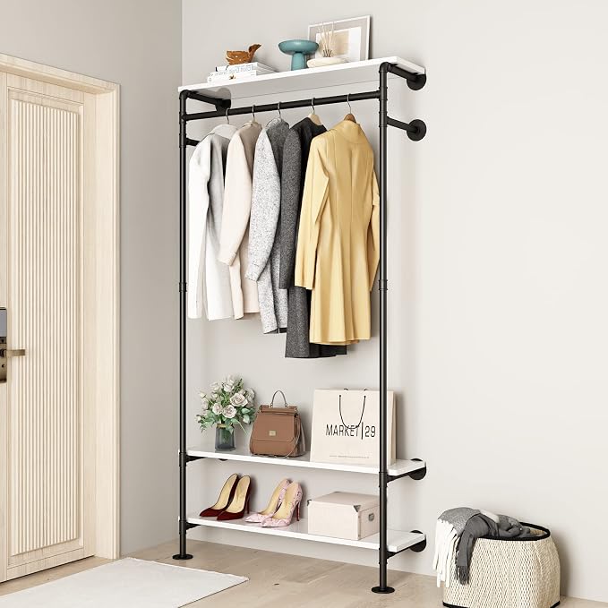 Industrial Pipe Clothing Racks by Smlttel