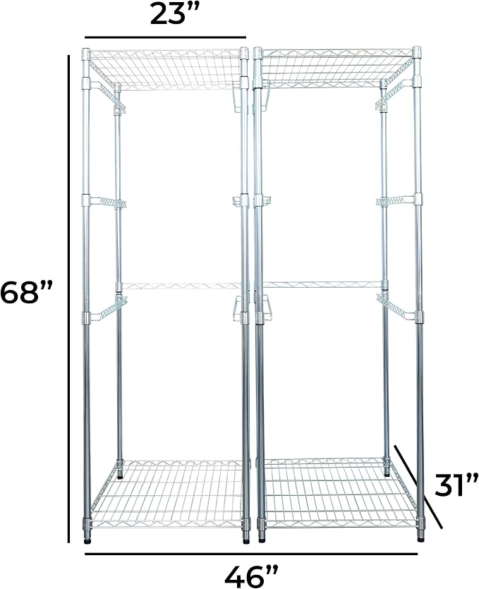 SafeRacks 2 Pack 5-Tier Steel Tote Rack - Image 3