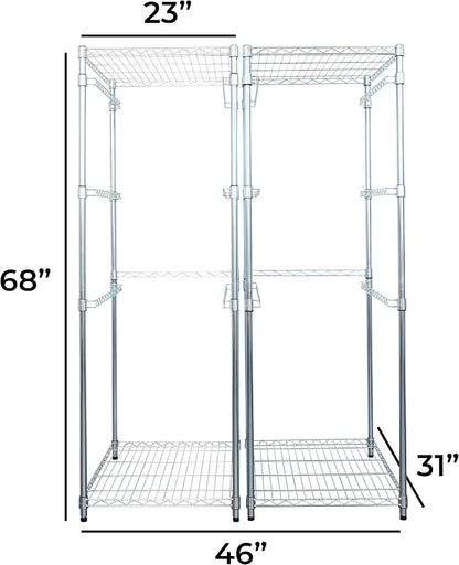 SafeRacks 2 Pack 5-Tier Steel Tote Rack - Image 3