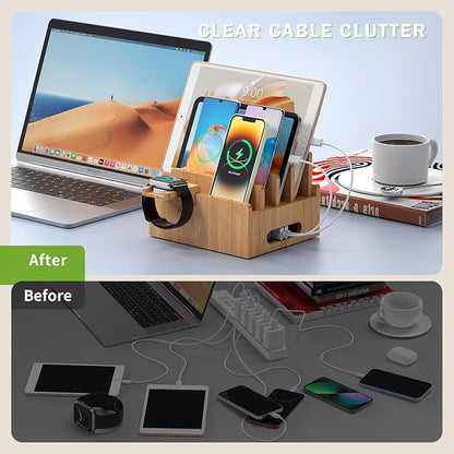 Pezin & Hulin Bamboo Charging Stations, Cell Phone Organizer - Image 5