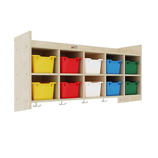 ECR4Kids 10-Section Hanging Coat Locker by ECR4Kids