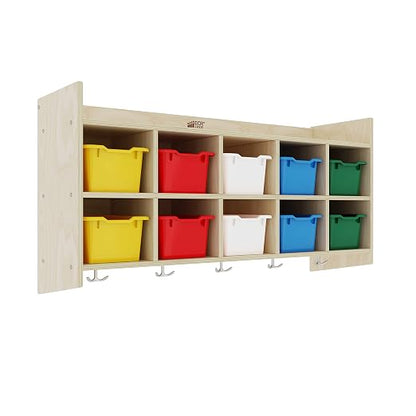 ECR4Kids 10-Section Hanging Coat Locker by ECR4Kids