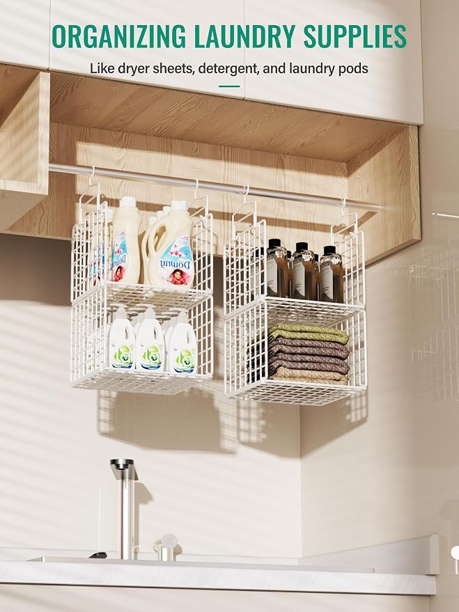 Hanging Closet Organizer, 4 Tier Metal Closet Organizers and Storage - Image 6