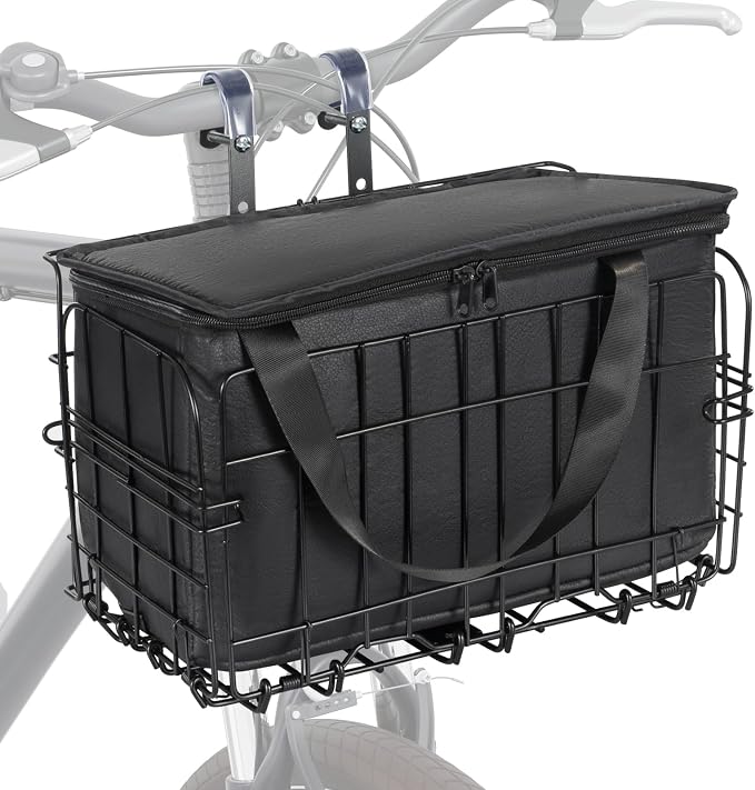 HOMEE Folding Rear Bike Basket Wire Mesh Fold-Up Detachable Front Bag Rear | by HOMEEHouse