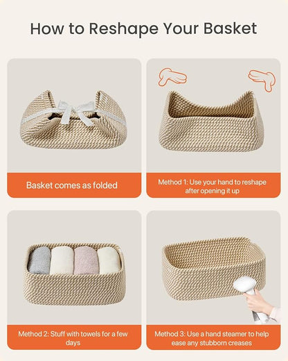 Small Woven Basket, Storage Basket - Image 8