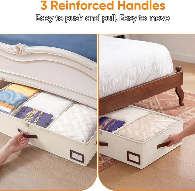 OIAHOMY 2 Pack 53L Under Bed Storage - Image 5