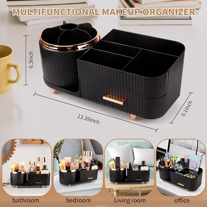 Makeup Organizer for Vanity, Cosmetic Display Case - Image 3