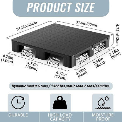 1 Pcs Plastic Pallet for Basement Storage Easy Stack Lightweight Floor Pallet - Image 2
