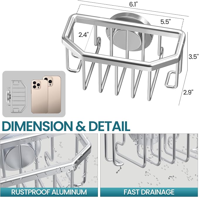 TAILI Sponge Holder for Kitchen Sink - Image 5