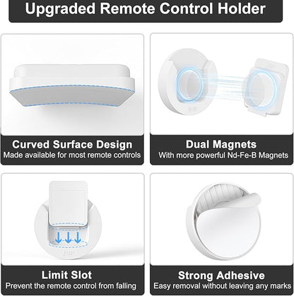 YYILIS Magnetic Remote Control Holder Wall Mount, 4 Pack Upgrade Remote Control - Image 3
