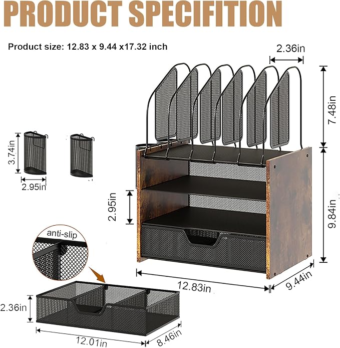 Wood Desk Organizer - Image 2