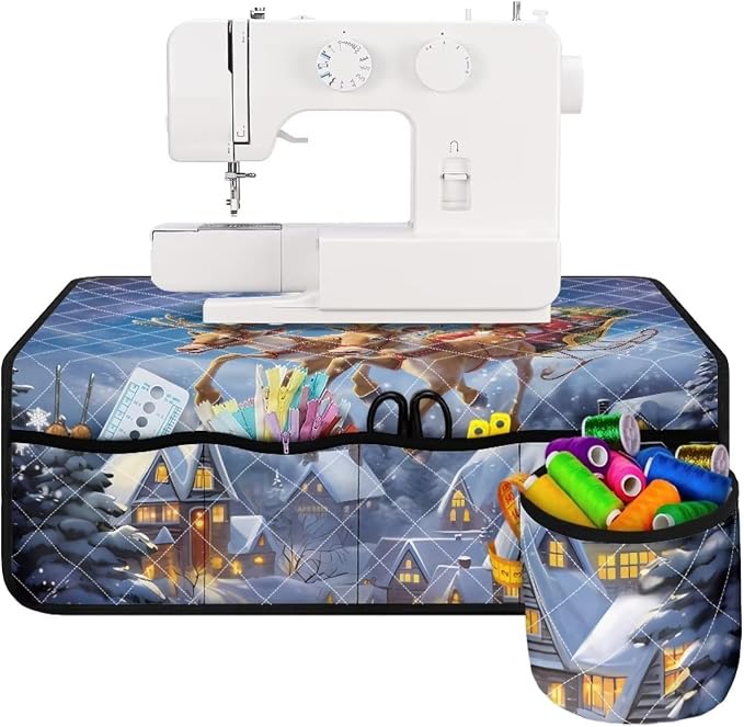 Gomyblomy Santa Claus Non-slip Mat, Christmas Themed Sewing Machine Mat - Image 3