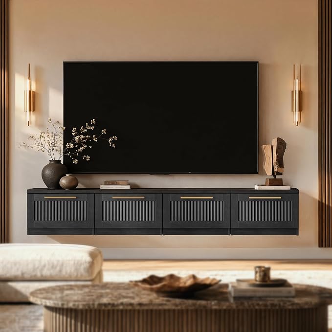 ModernMate Set of 2 Floating Nightstands, Wall Mounted Bedside Tables - Image 5