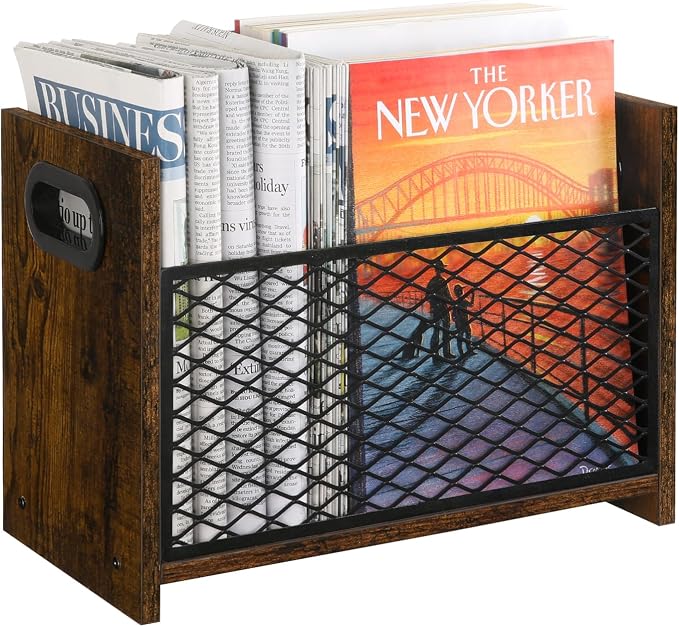 YINMIT Magazine Holder, Magazine Rack Floor, Magazine Storage Basket, File by YINMIT