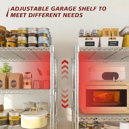 Xcity Storage Shelves, 6 Tier Heavy Duty Metal Shelving Unit, 2400 LBS - Image 3
