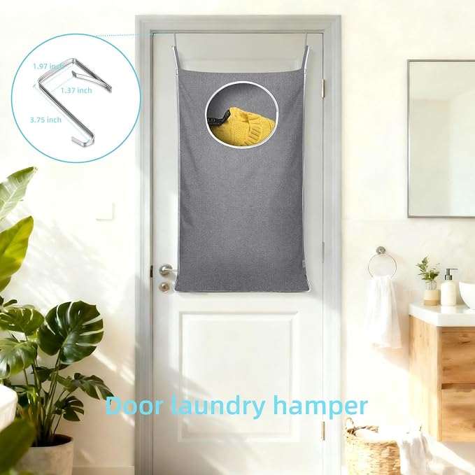 KEEPJOY 2Pack Space-Saving Hanging Laundry Bag, Door Laundry Hamper - Image 6