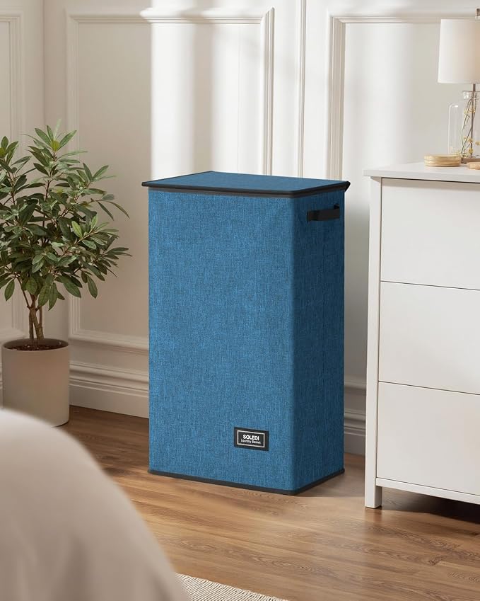 SOLEDI Laundry Hamper with Lid 100L Large & Tall Collapsible Laundry Baskets - Image 8