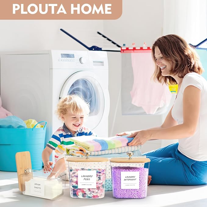3 Pack Laundry Room Organization Storage Containers, Plastic Clear Laundry Pods - Image 5