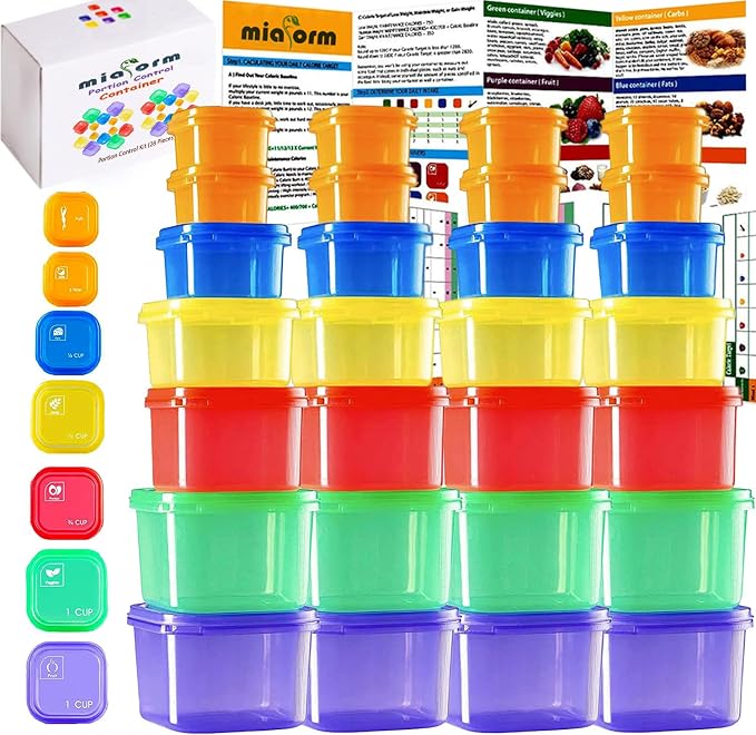 miaform Portion Control Container and Food Plan by FacialSpongeHairCatcherPortionControlContainerandMore