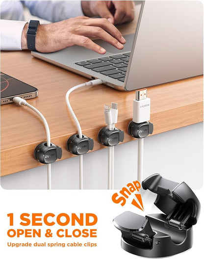 8Pack Cord Organizer Cable Clips - Image 2
