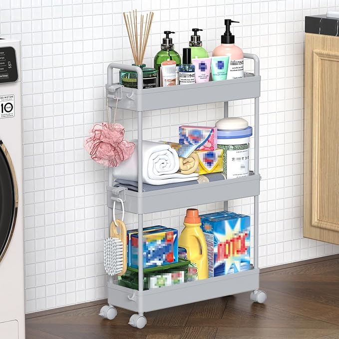 SOLEJAZZ Slim Rolling Storage Cart by SOLEJAZZ