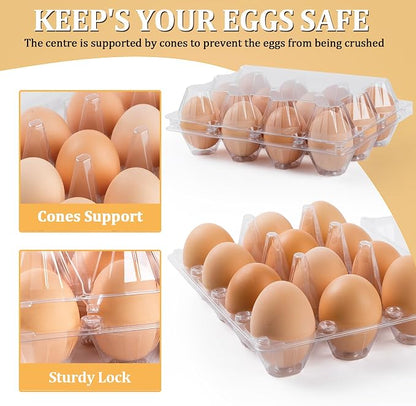 120 Pack Egg Cartons 12 Count, Plastic Egg Cartons Cheap Bulk - Image 4