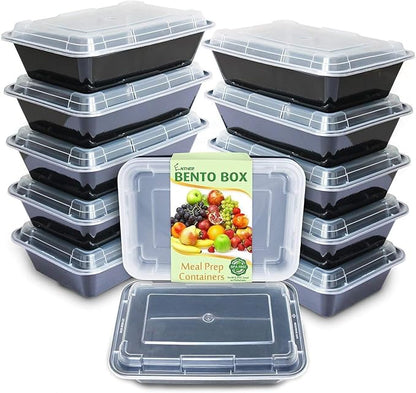 Enther Meal Prep Containers Single Lids Food Storage Bento BPA Free | Stackable by Enther