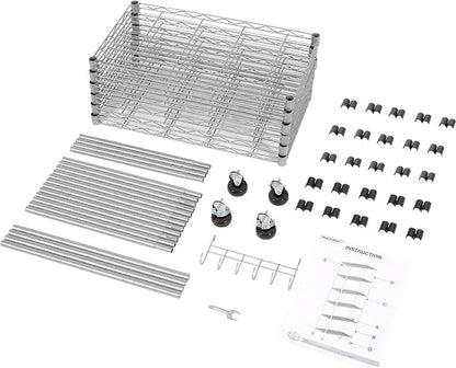 Homdox 6-Tier Storage Shelf Wire Shelving Unit Free Standing Rack Organization - Image 9
