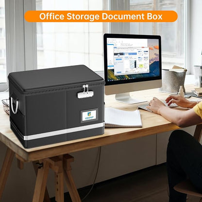 Fireproof Document Box, 5200°F File Organizer Box - Image 2