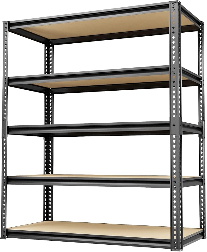 Durstruct 2400LBS Storage Shelves 5 Tier Adjustable Garage Storage Shelving | - Image 9