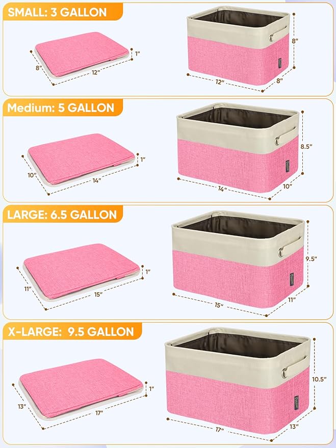 BALEINE 3 Pack Fabric Storage Bins - Image 2
