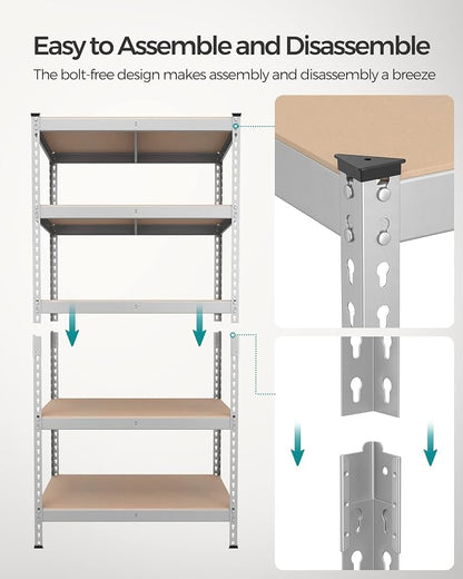 SONGMICS 5-Tier Storage Shelves, Load 2310 lb, Garage Storage, Boltless Assembly - Image 6