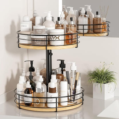 2 Tier Lazy Susan Spice Rack Organizer, Rotating Turntable, 12 Inch, - Image 8