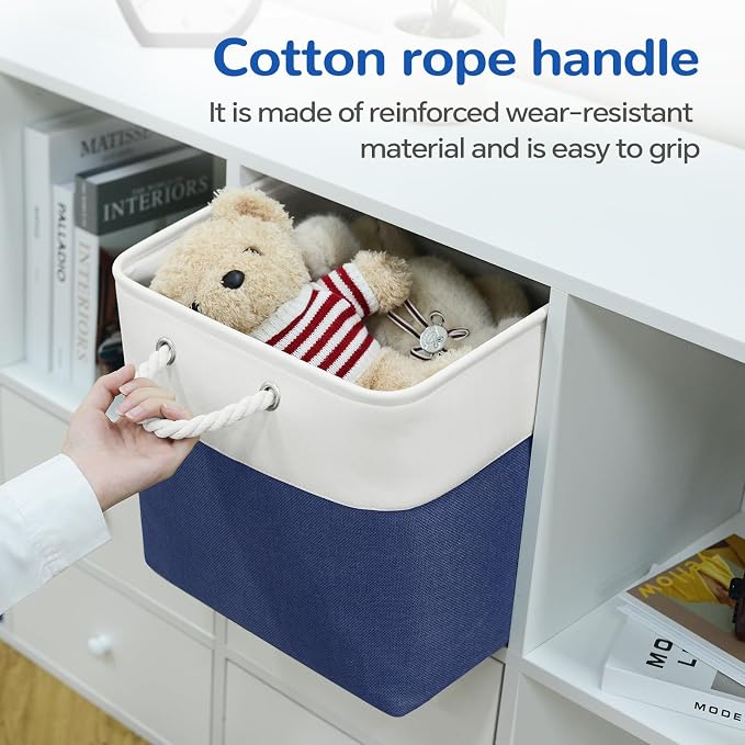 13x13 Inch Foldable Fabric Cube Storage Bins - Image 2