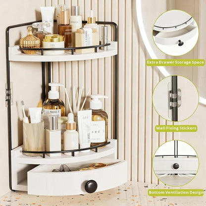2-Tier Corner Bathroom Counter Organizer - Image 5