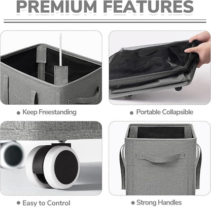 CHICVITA 75L Slim Laundry Basket - Image 4
