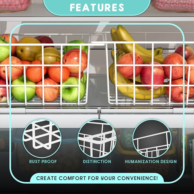 2Packs 16.5 inch Chest Freezer Organizer, Refrigerator Organizer Bins, Freezer - Image 3