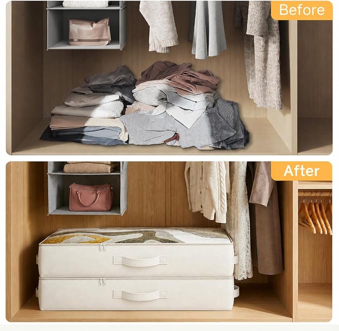 TidyCorner 2-Pack Under Bed Storage Containers, 4.5 Inches Tall Low Profile - Image 6