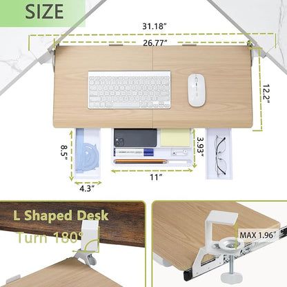 ETHU Keyboard Tray Under Desk, Ergonomic Corner Keyboard Tray - Image 3