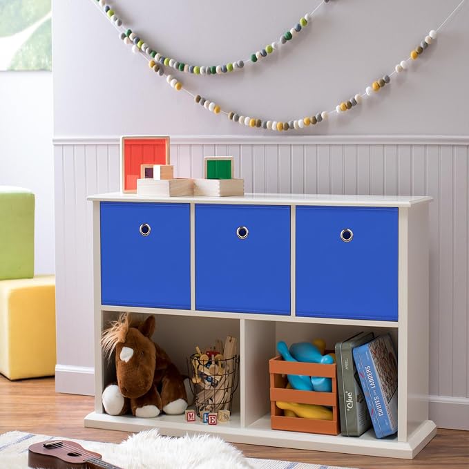 Foldable Storage Cubes Bins, 11 Inch Cloth Storage Cube Fabric Storage Box - Image 4