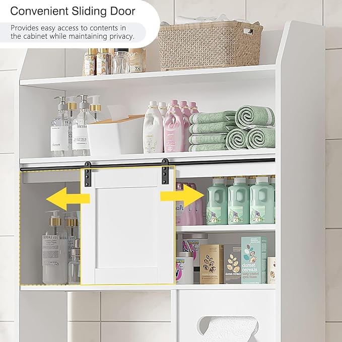 VECELO Over The Toilet Storage Cabinet - Image 3