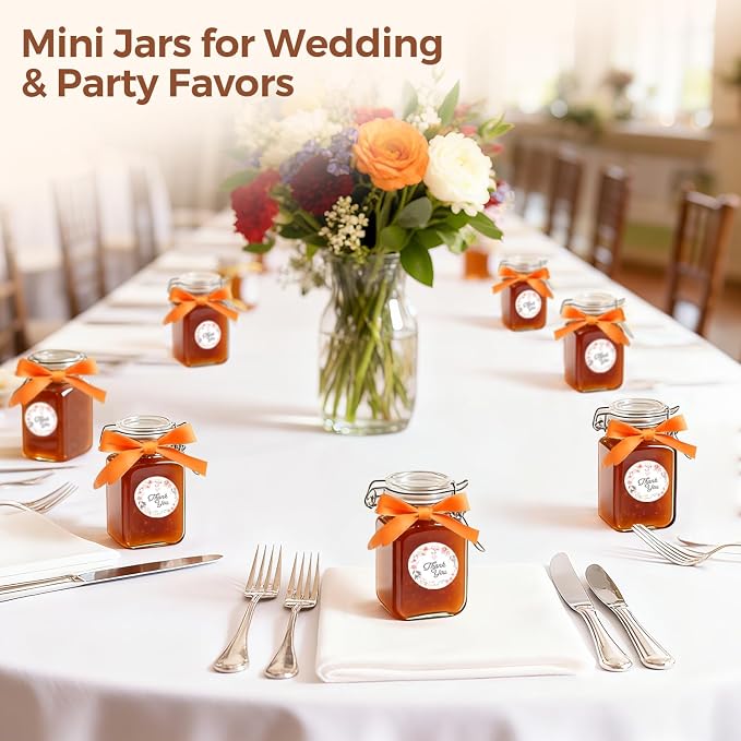 ComSaf Set of 12 Square Glass Jars - Image 6