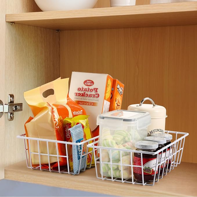 Orgneas Freezer Organizer Bins Metal Wire Storage Baskets - Image 4