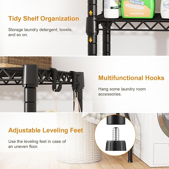 U15 Over Washer and Dryer Storage Shelves, Laundry Above Washer Dryer Storage - Image 6