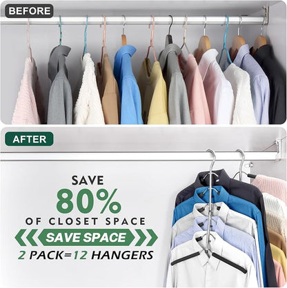 DOIOWN Space Saving 6 Tier Coat Hangers - Image 4