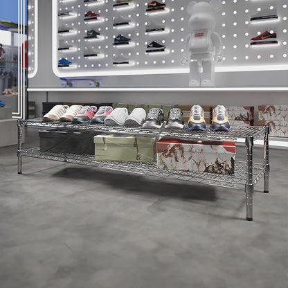 18" Deep x 60" Wide x 14" Height Wire Shelving Kit | 2-Tier | NSF Commercial - Image 2